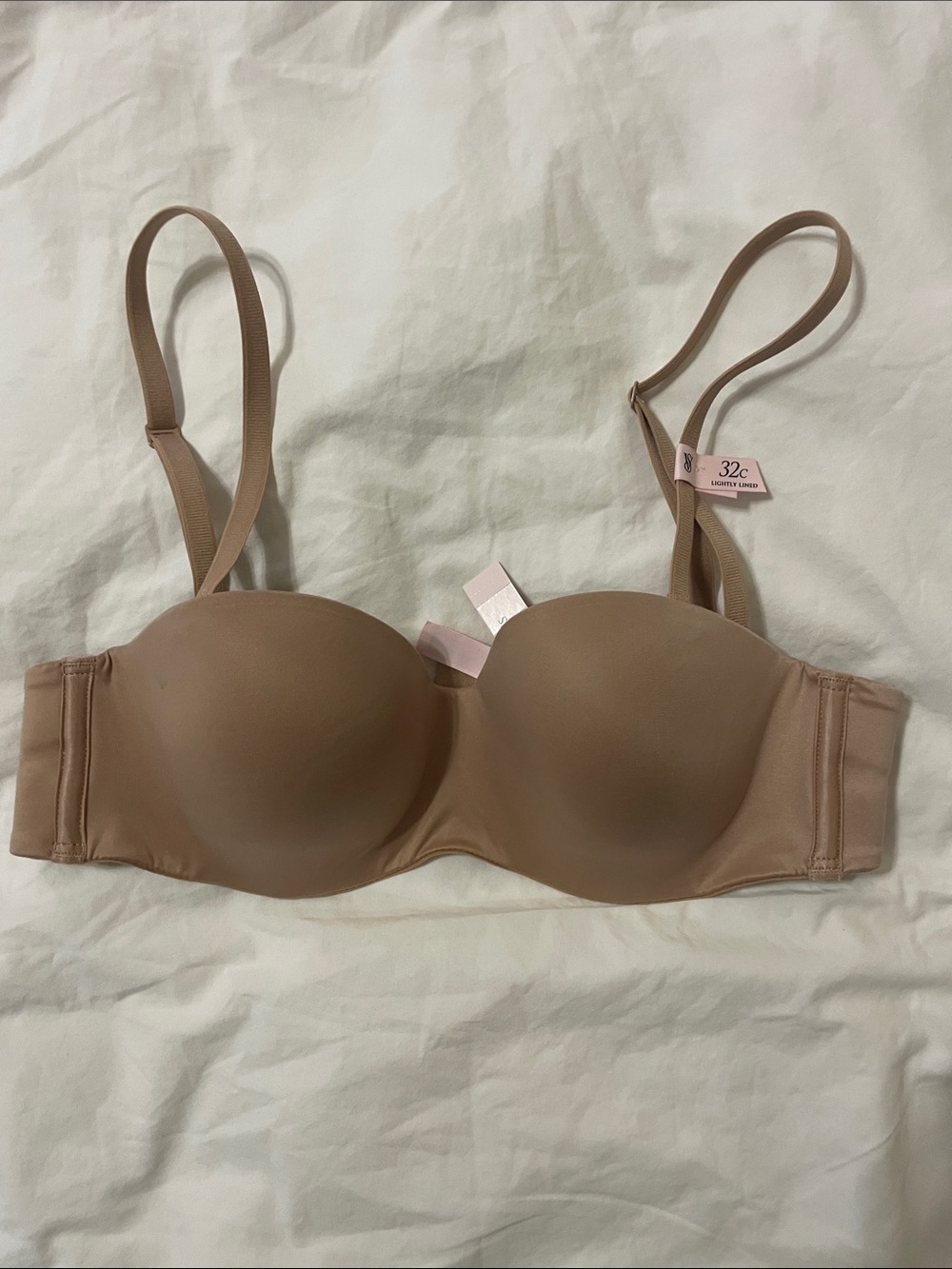 Victoria Secret Nude T-Shirt Strapless Convertible Bra size 32C